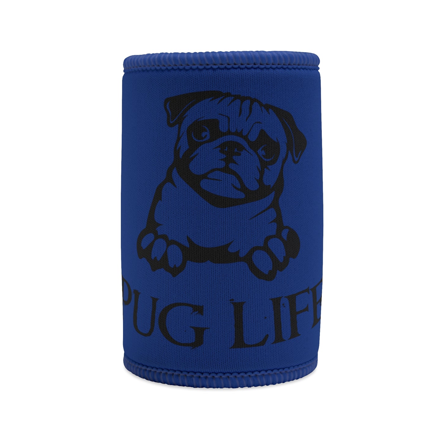 Pug life stubby holder, funny dog koozie, pug lover gift, humorous drink cooler, playful design, cute pug accessory,  novelty stubby holder