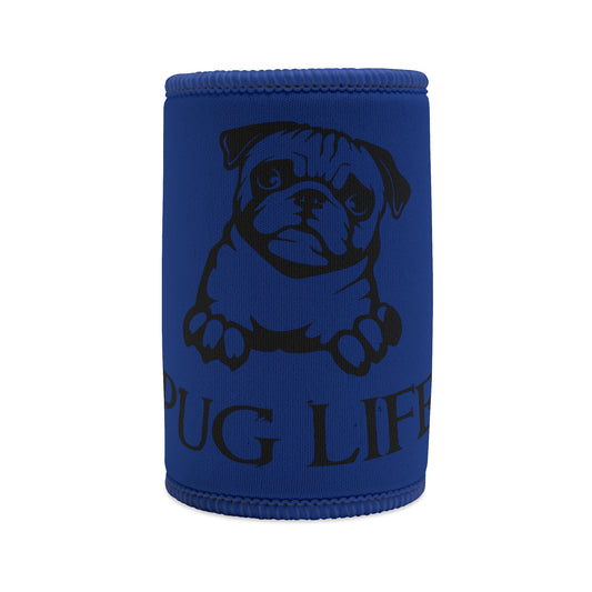 Pug life stubby holder, funny dog koozie, pug lover gift, humorous drink cooler, playful design, cute pug accessory,  novelty stubby holder