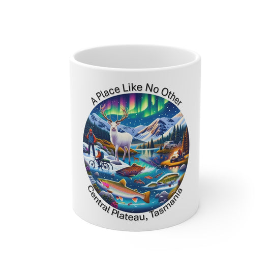 Explore the Wonders of Central Plateau - Ceramic Coffee Cups, 11oz, 15oz