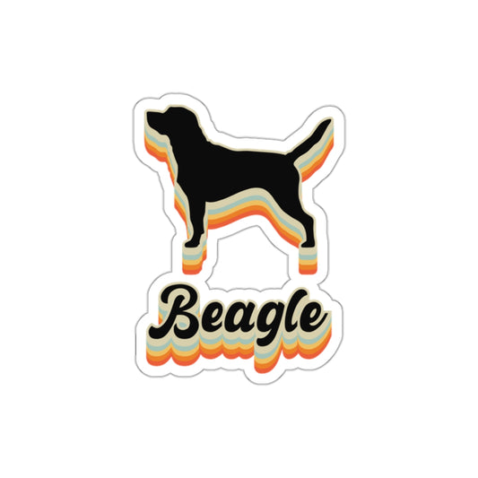 Beagle sticker, retro dog sticker, Beagle silhouette, pet lover decal, vintage Beagle design, dog breed sticker, canine fan decal