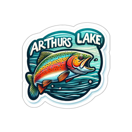 Explore the Wonders of the Central Plateau - Arthurs Lake - Rainbow Trout - Die-Cut Stickers