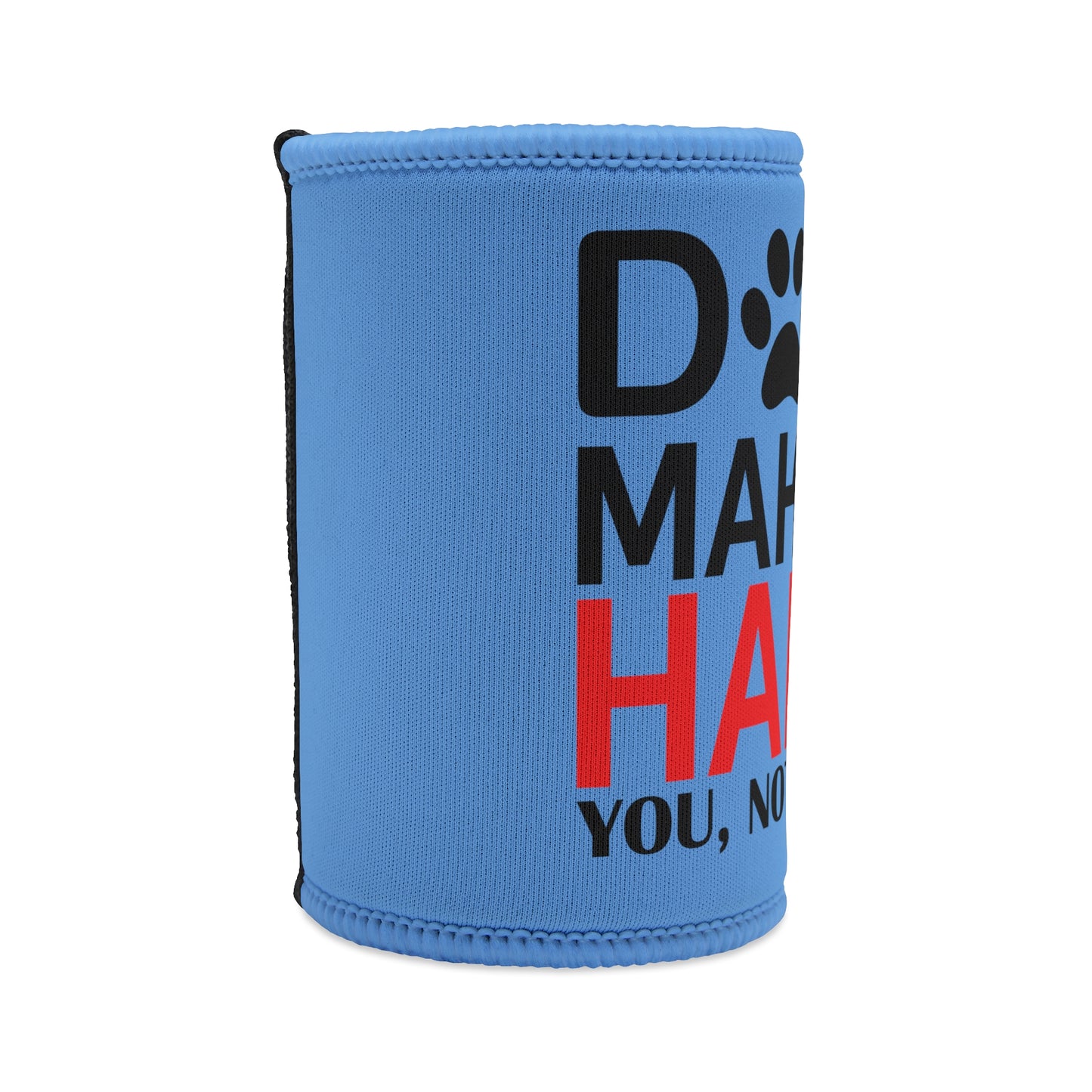 Dogs make me happy stubby holder, funny dog koozie, dog lover gift, humorous drink cooler, playful dog design, novelty stubby holder